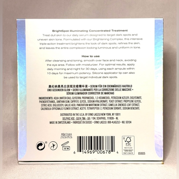 Erno Laszlo BrightSpot Illuminating Serum Set Face & Neck Brightening 3x10ml NIB - Picture 9 of 9